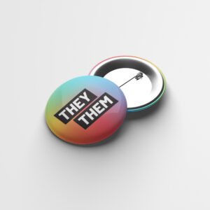 Gradient Pronouns Badge - They/Them