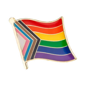 Progress Pride Waving Flag Pin