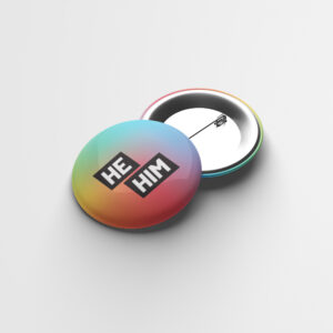 Gradient Pronouns Badge - He/Him