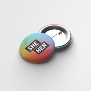 Gradient Pronouns Badge - She/Her