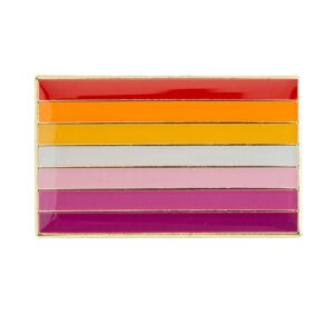 Lesbian 7 Stripe Pride Enamel Pin