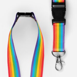 Rainbow Lanyard with Breakaway & Release Buckle