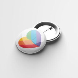 Rainbow Pride Heart Badge