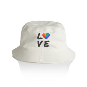 LOVE Rainbow Heart Bucket Cap