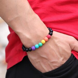 Rainbow 6 Colour Beaded Bracelet