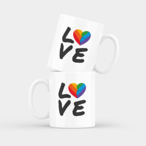 Rainbow Heart Love Mug