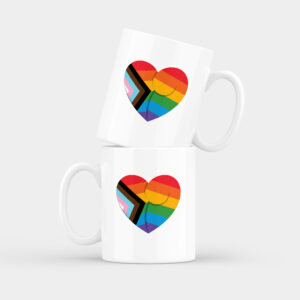 Progress Pride Heart Mug