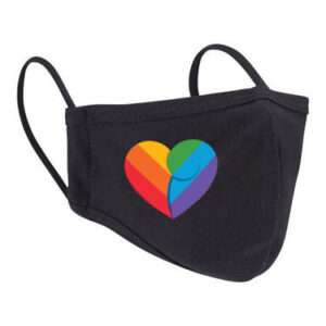 Rainbow Koru Heart Face Mask