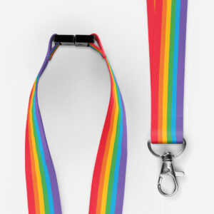 Rainbow Pride Lanyard with Safety Breakaway