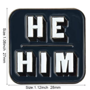 Respect My Pronouns Enamel Pin Hard Enamel Nickel-free Brooch Trans Gender Rights Non-binary - Foto 7