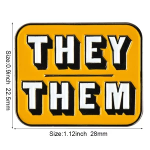 They/Them Pronoun Enamel Pin