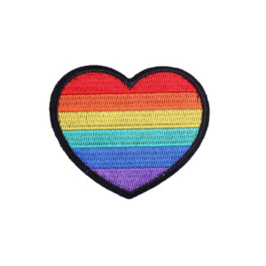 Rainbow Heart Icon-On Patch