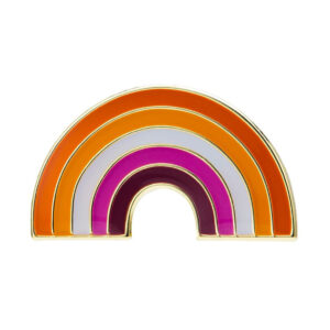 Lesbian Pride Rainbow Enamel Pin