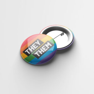 Rainbow Pronouns Badge - They/Them