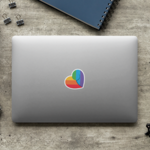 Rainbow Heart Bumper Sticker