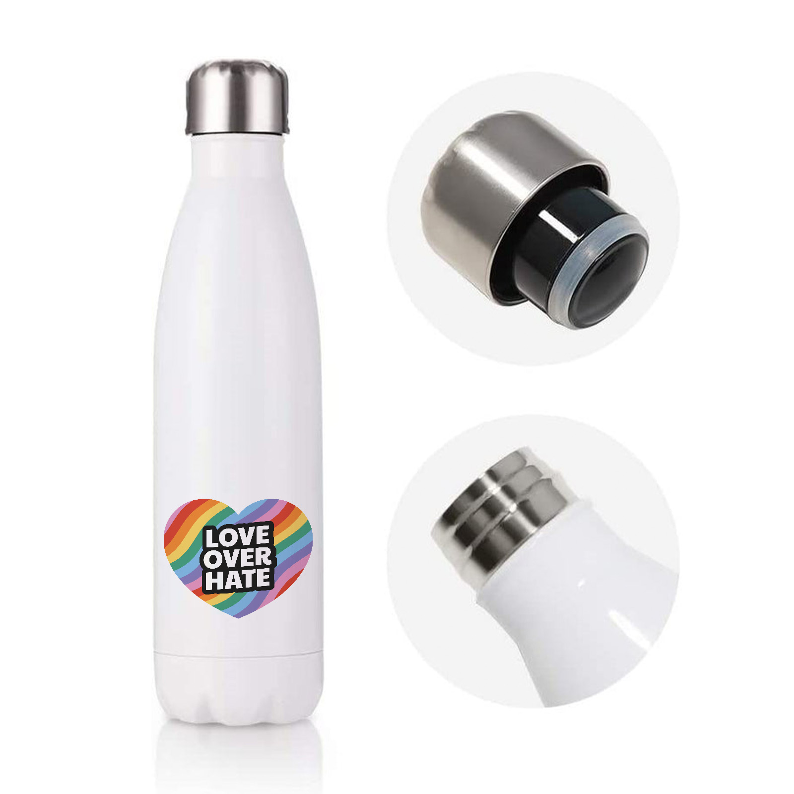 Love Over Hate Drink Bottle