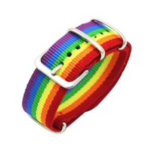 Nylon Rainbow Watch Style Bracelet