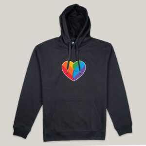 Rainbow Koru Heart Hoodie