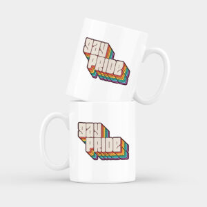 Retro Gay Pride Lettering Mug