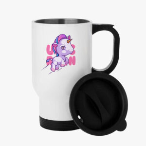 Pink Unicorn Travel Mug