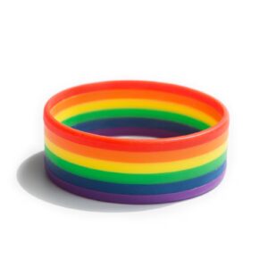 Rainbow Stripes Silicone Wristband
