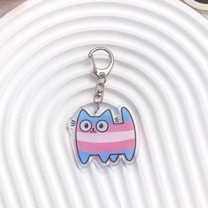 Transgender (Trans) Cat Keyring