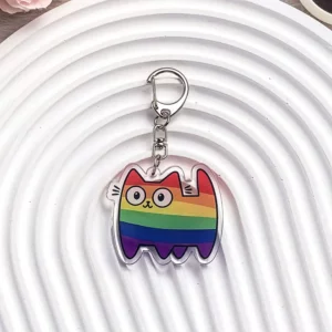 Rainbow Cat Keyring