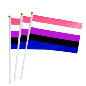 Genderfluid Pride Hand Flags x5