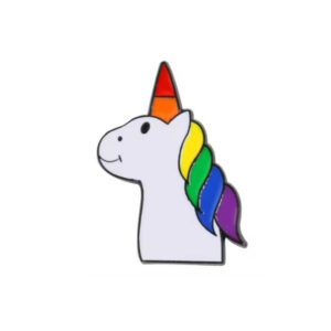 Cheerful Rainbow Unicorn Enamel Pin