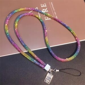 Rainbow Bling Lanyard