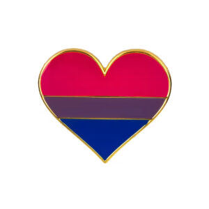 Bisexual (Bi) Heart Enamel Pin