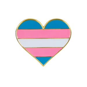 Transgender Pride Heart Enamel Pin